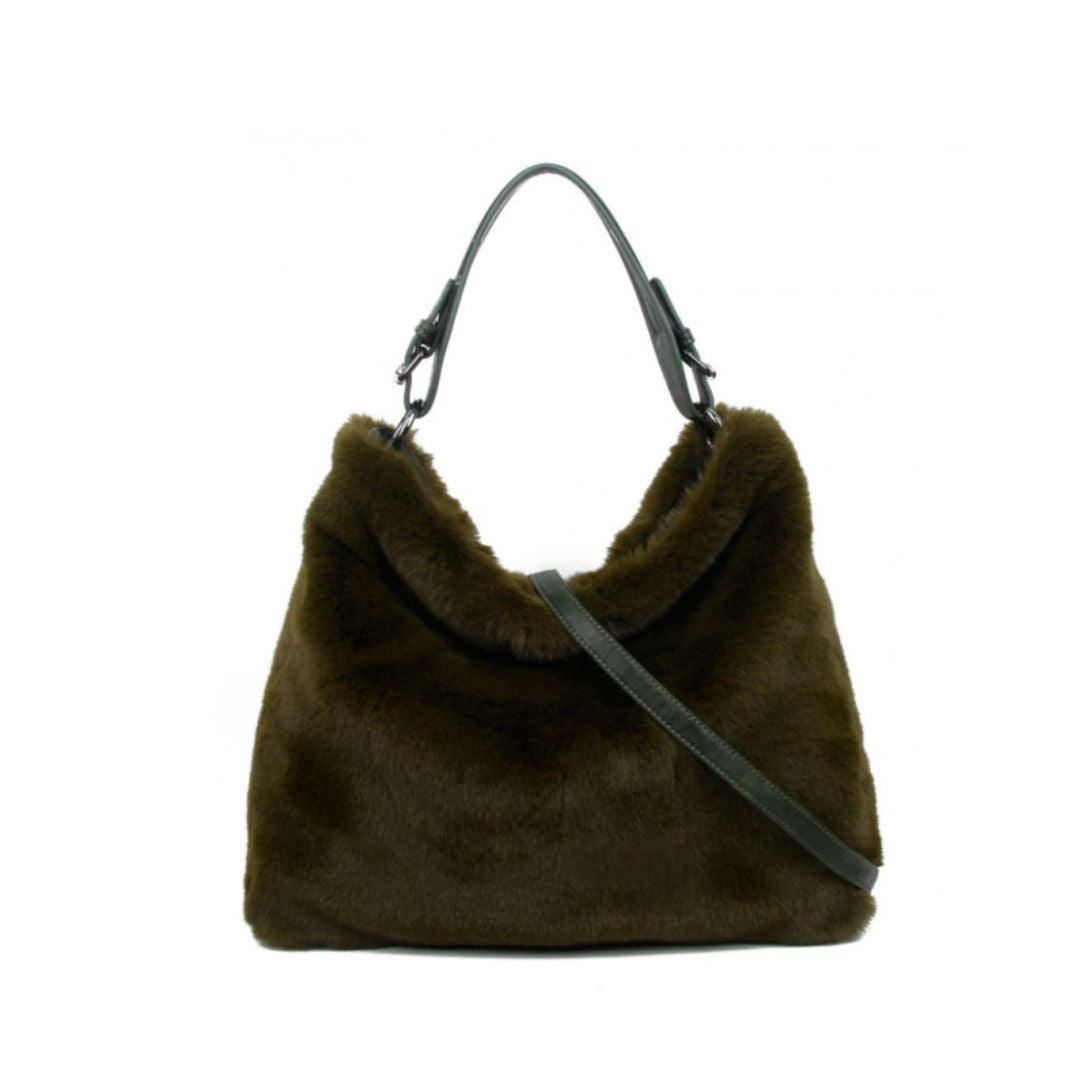 Craze London Faux fur hobo bags
