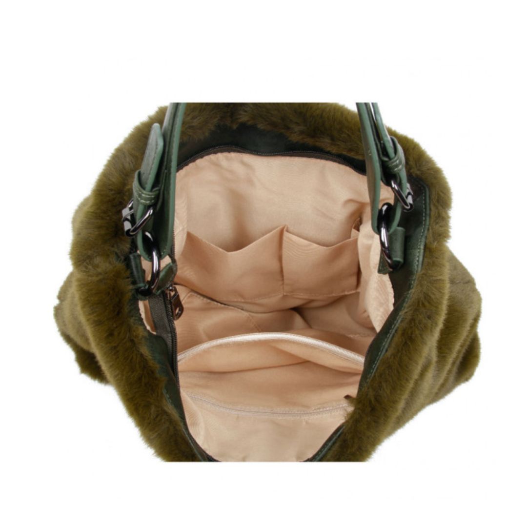 Craze London Faux fur hobo bags