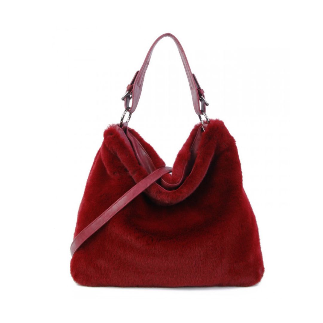 Craze London Faux fur hobo bags