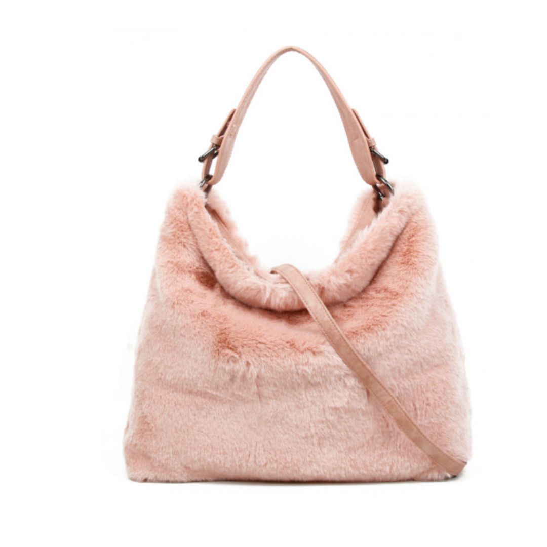Craze London Faux fur hobo bags