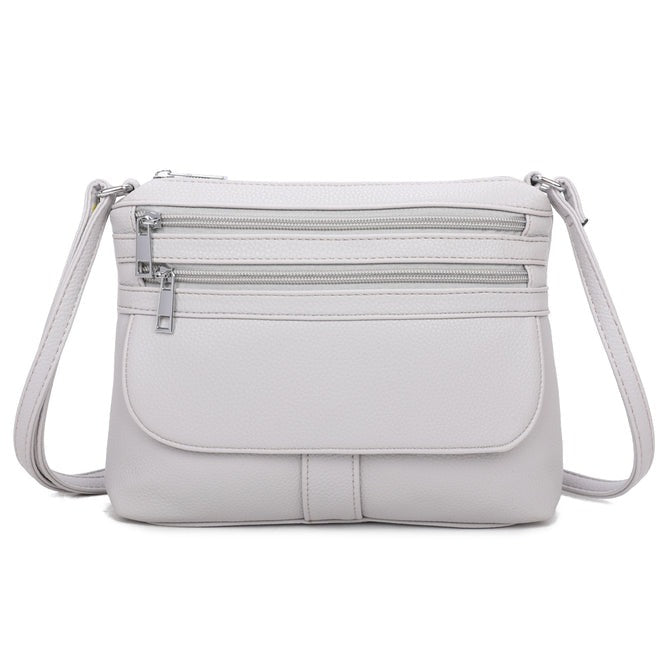 Craze London Front Pocket & Zips Detail Crossbody bag