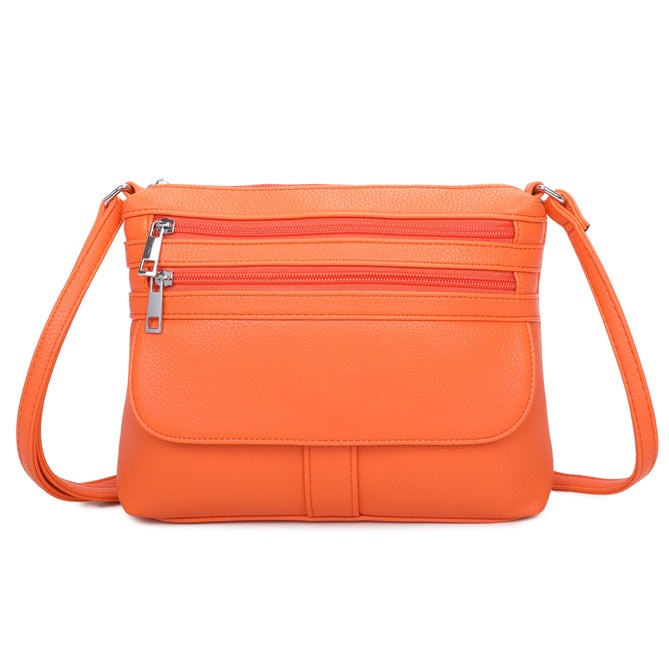 Craze London Front Pocket & Zips Detail Crossbody bag