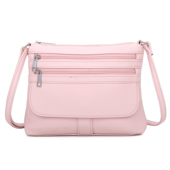 Craze London Front Pocket & Zips Detail Crossbody bag