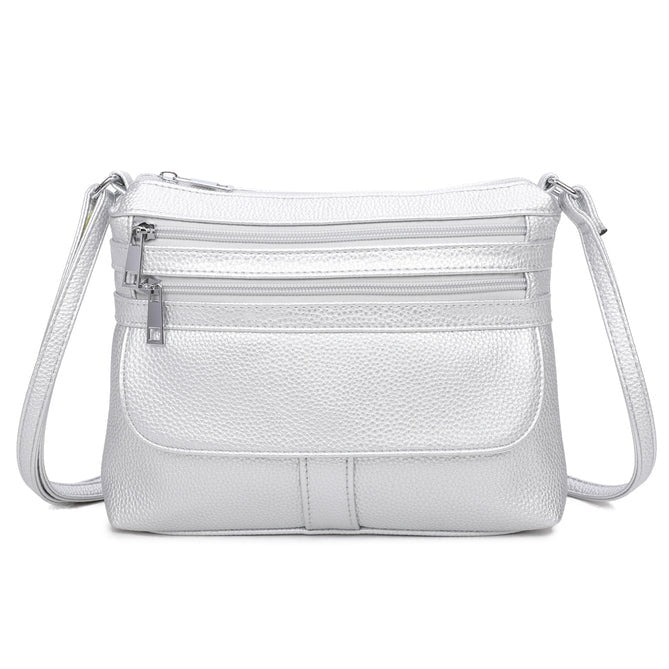 Craze London Front Pocket & Zips Detail Crossbody bag