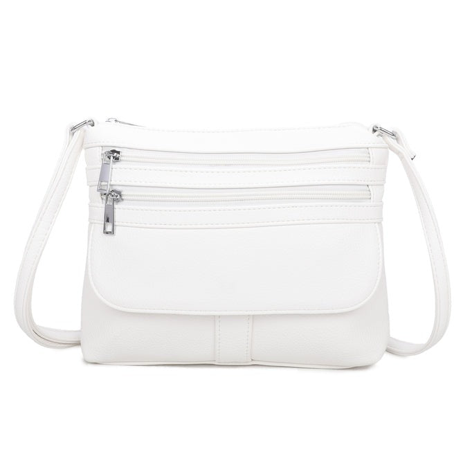 Craze London Front Pocket & Zips Detail Crossbody bag