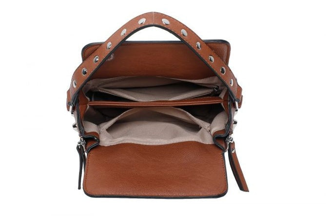 Craze London Large Women's Studded Purse Crossbody bag