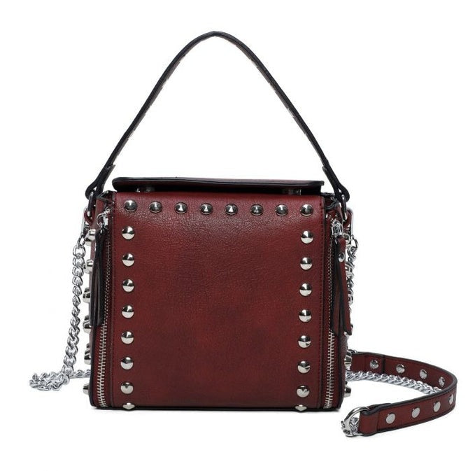 Craze London Large Women's Studded Purse Crossbody bag
