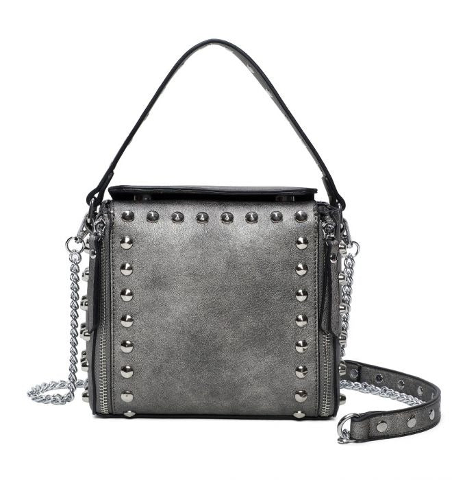 Craze London Large Women's Studded Purse Crossbody bag