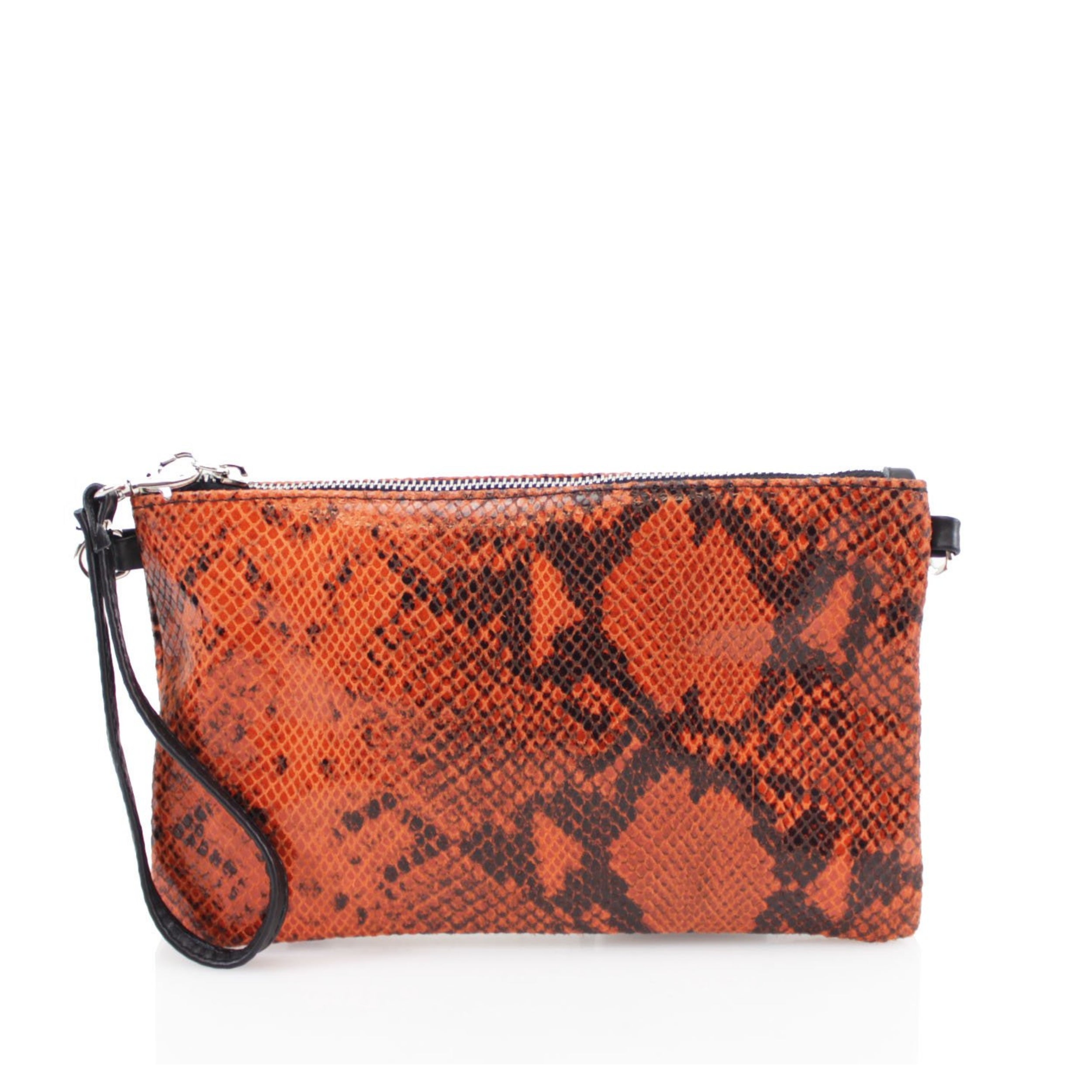 Craze London Leather Clutch Bag