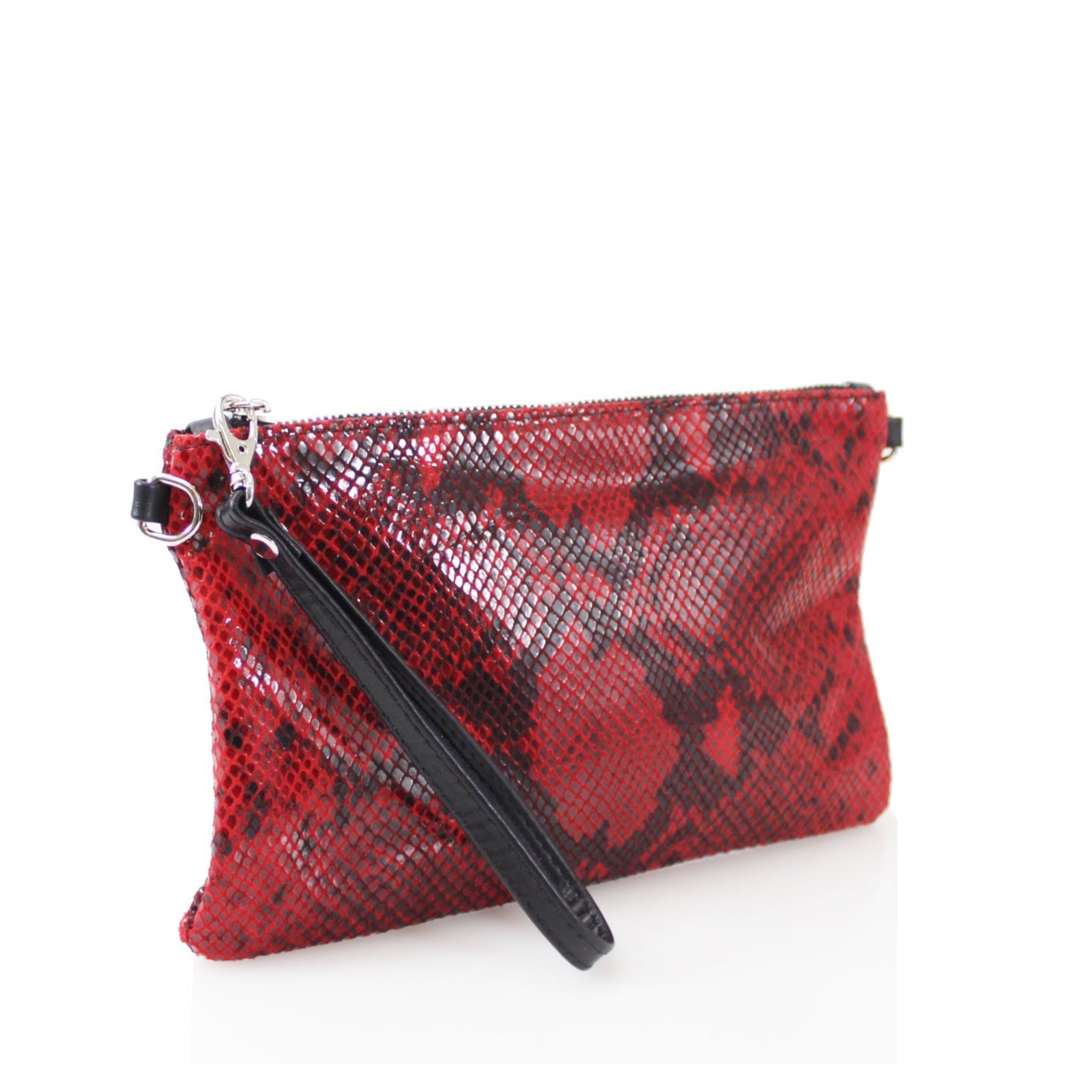 Craze London Leather Clutch Bag
