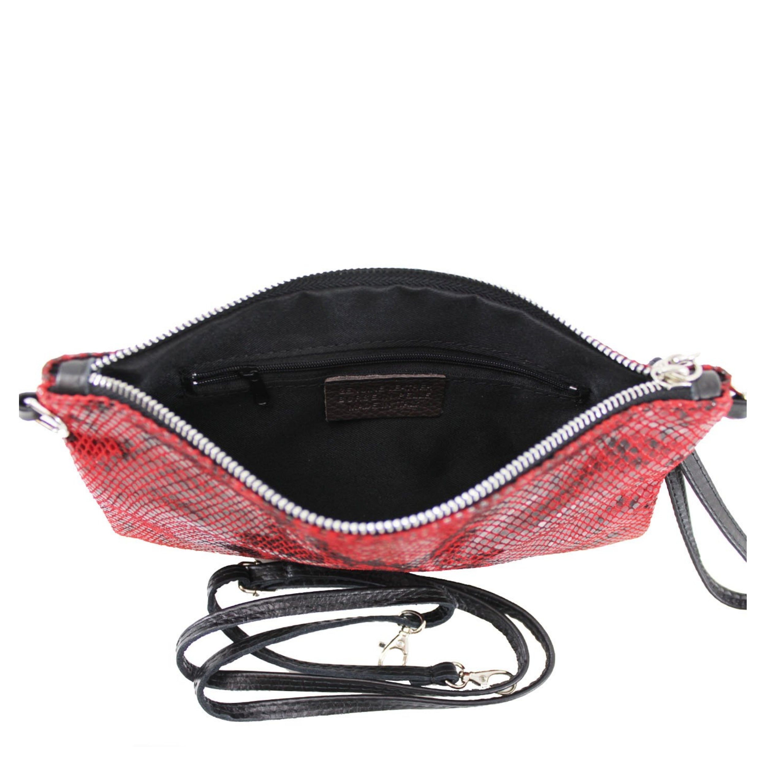 Craze London Leather Clutch Bag