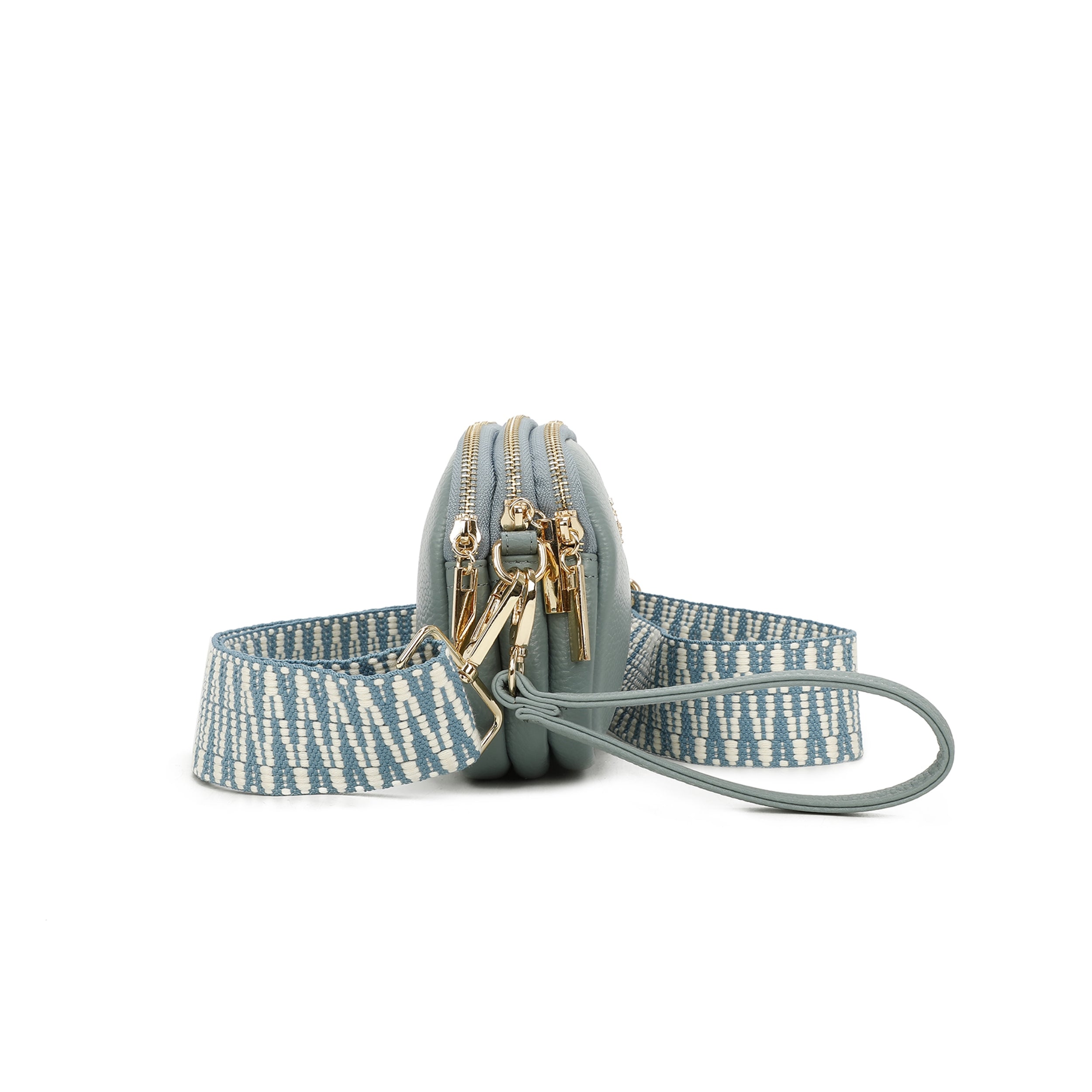 Craze London Quilted Bee Designer Leather Crossbody Bag