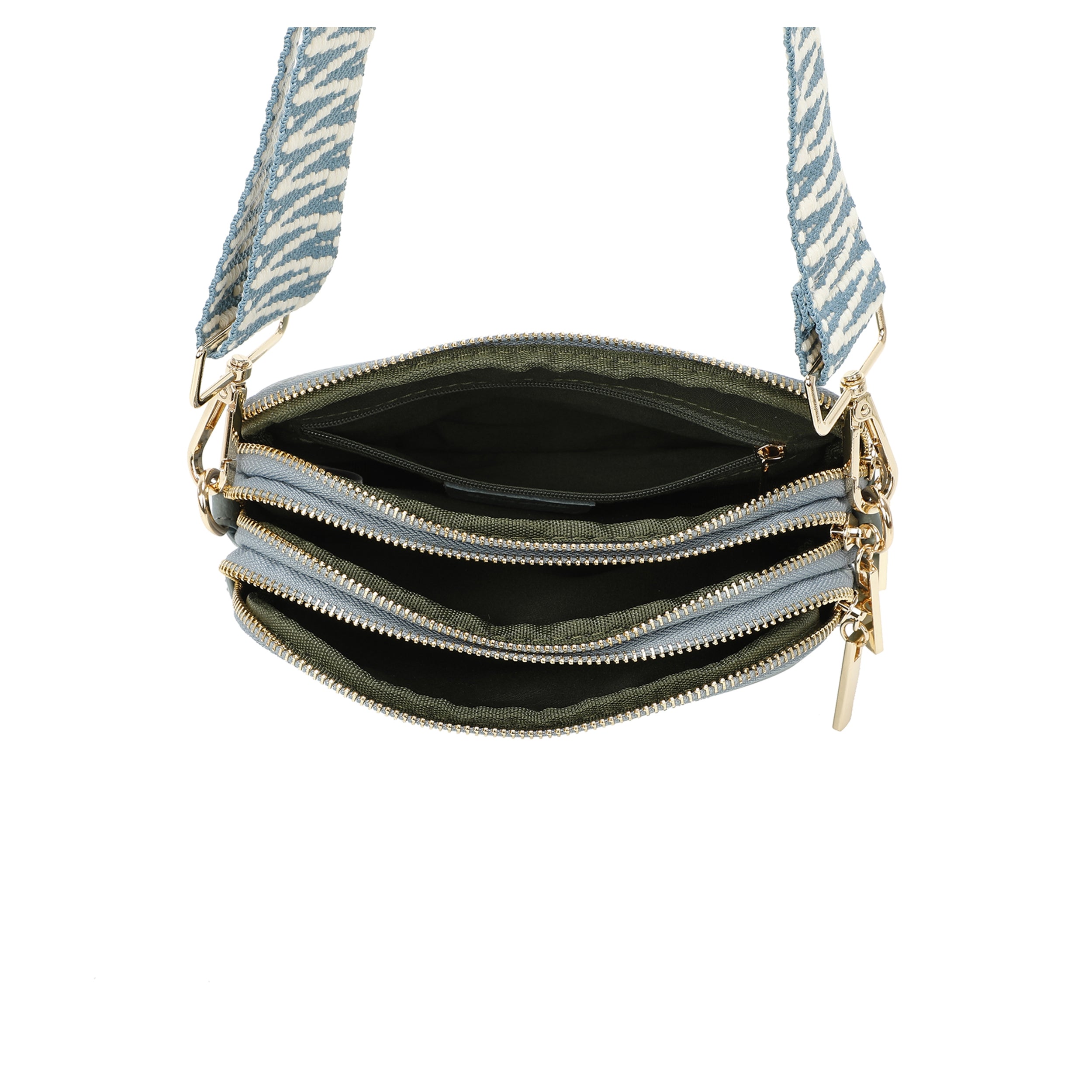 Craze London Quilted Bee Designer Leather Crossbody Bag
