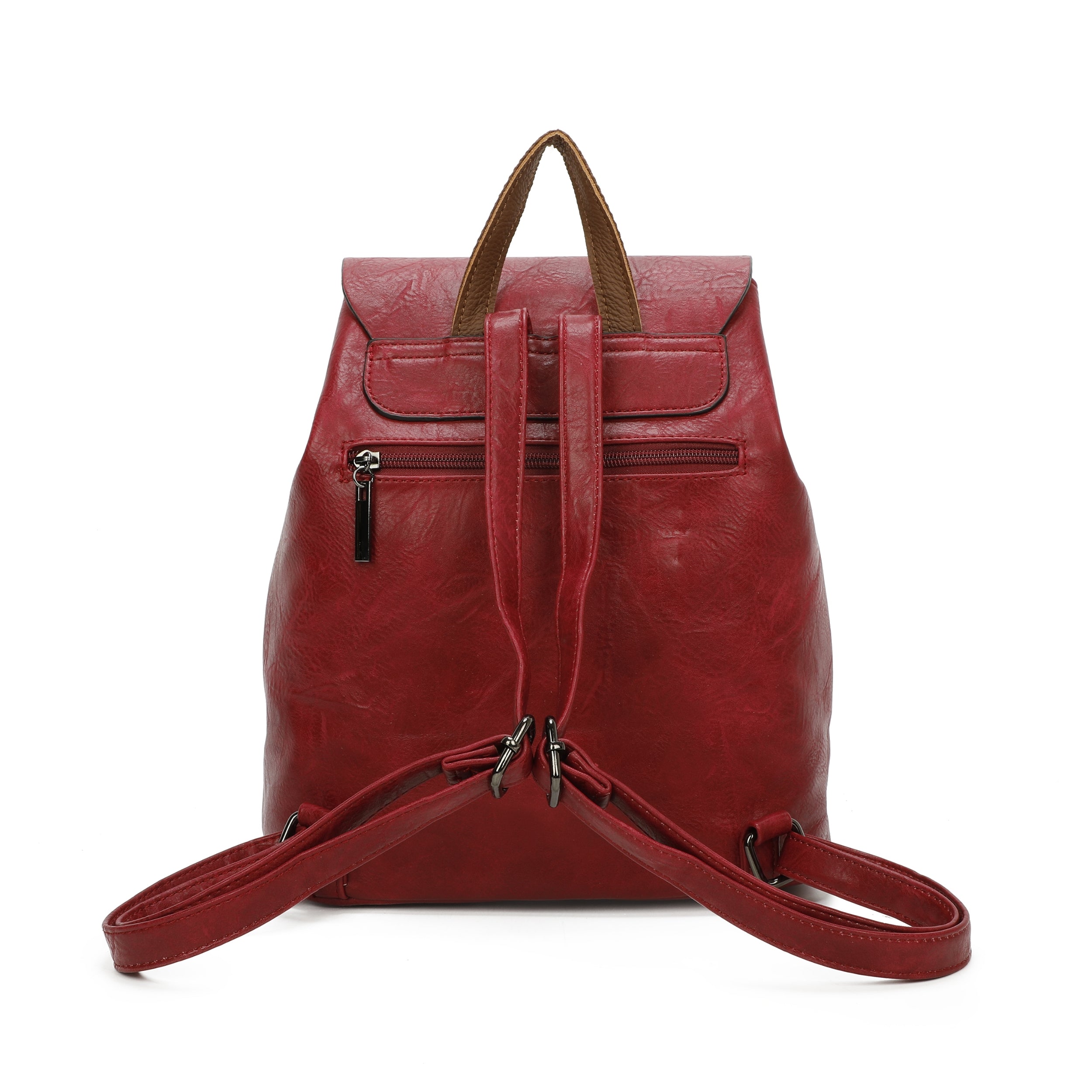 Craze London Leather Trim Backpack