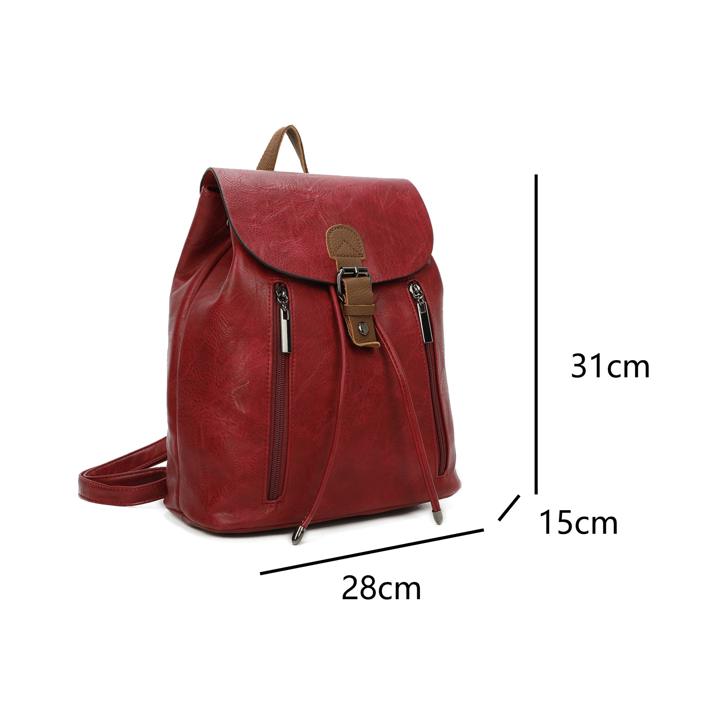 Craze London Leather Trim Backpack