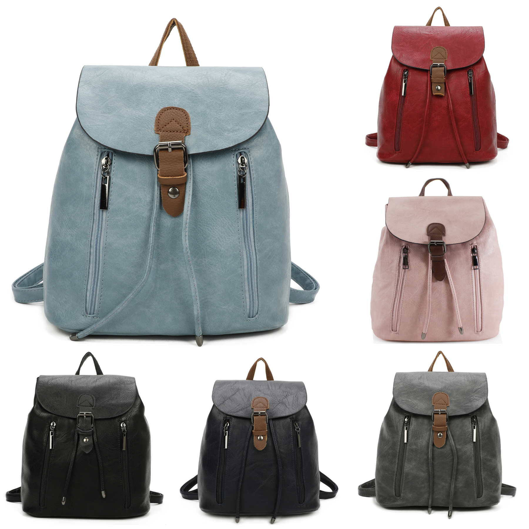 Craze London Leather trim Backpack