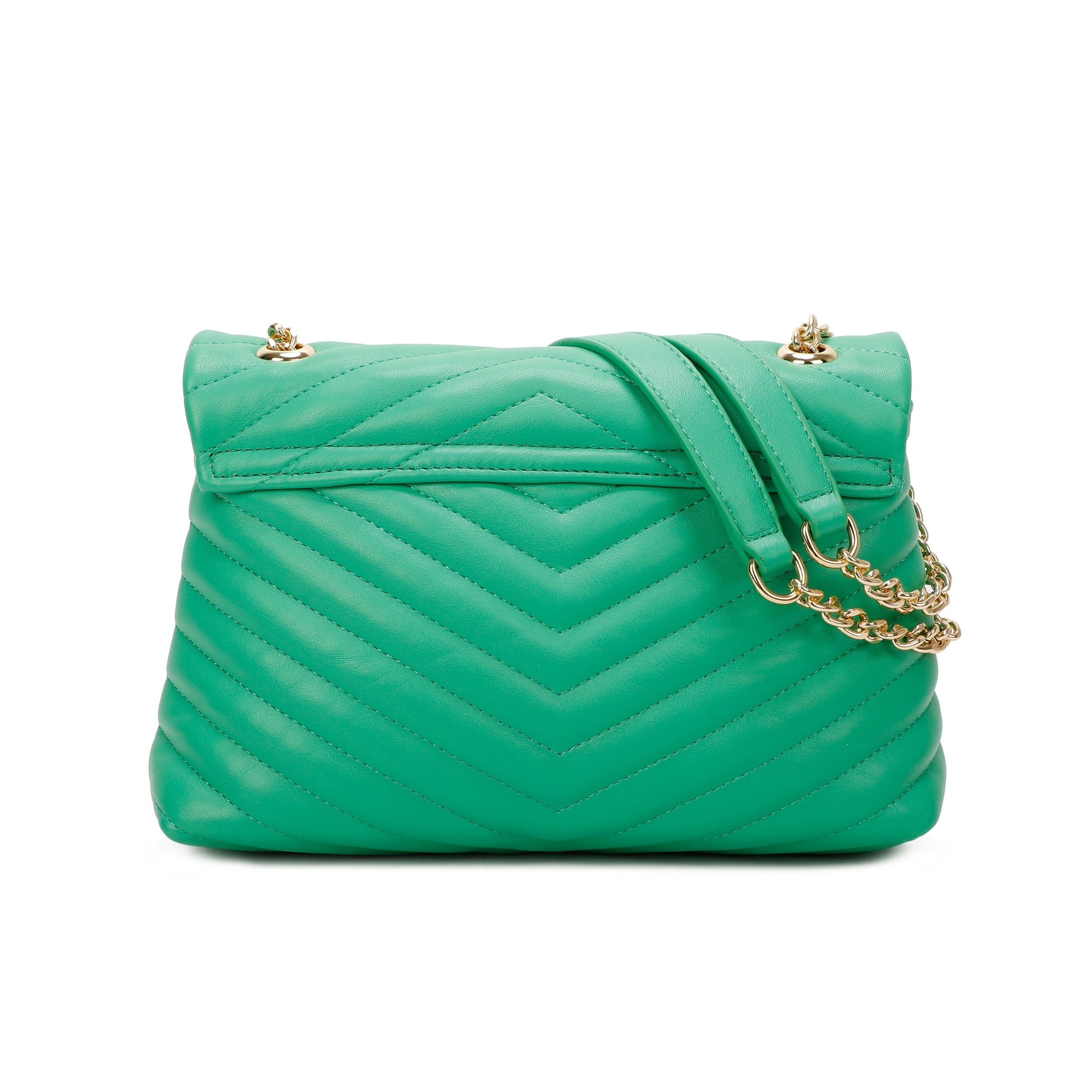 Craze London Quilted Shoulder Bag Long Chain strap