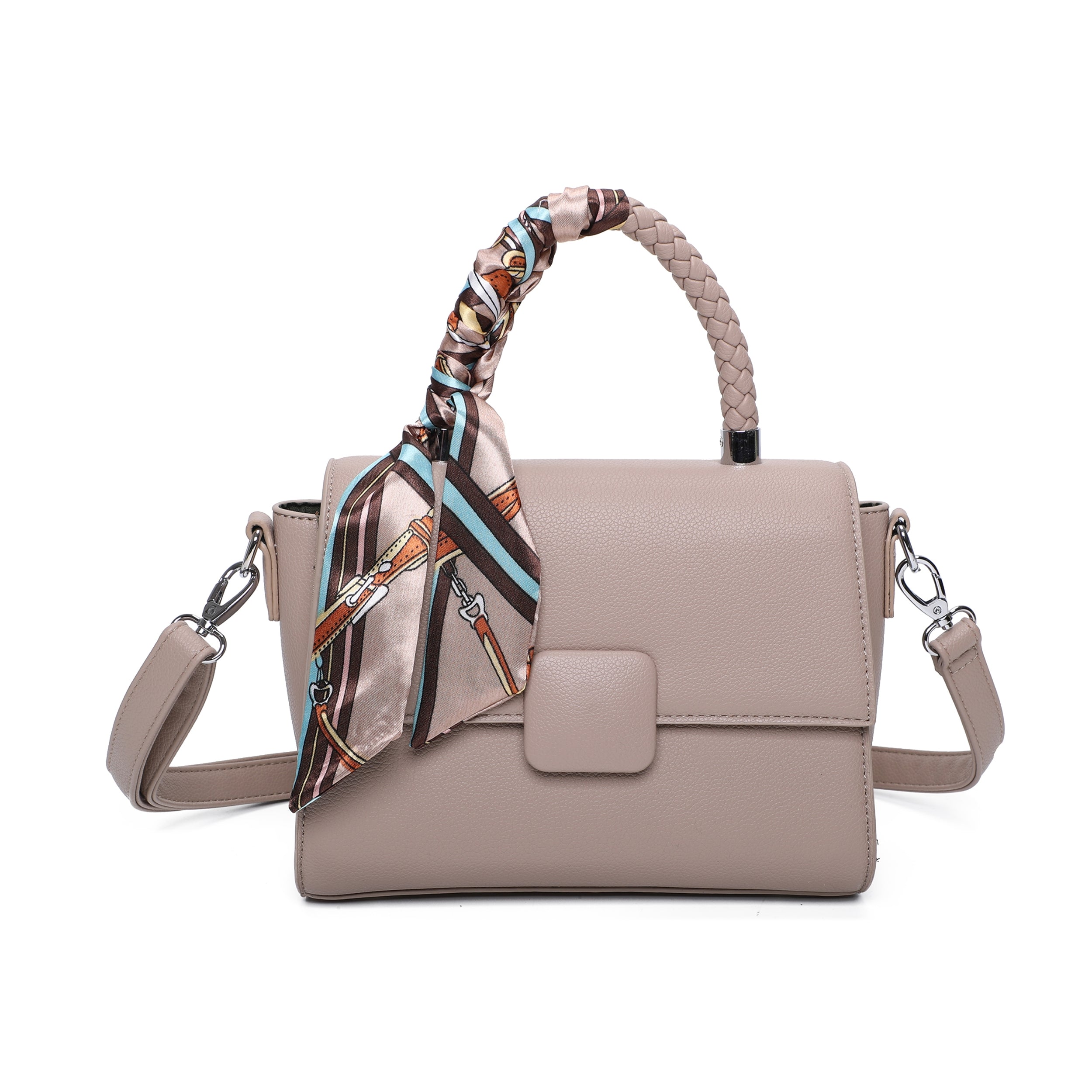 Craze London Medium Grab Bag with Scarf