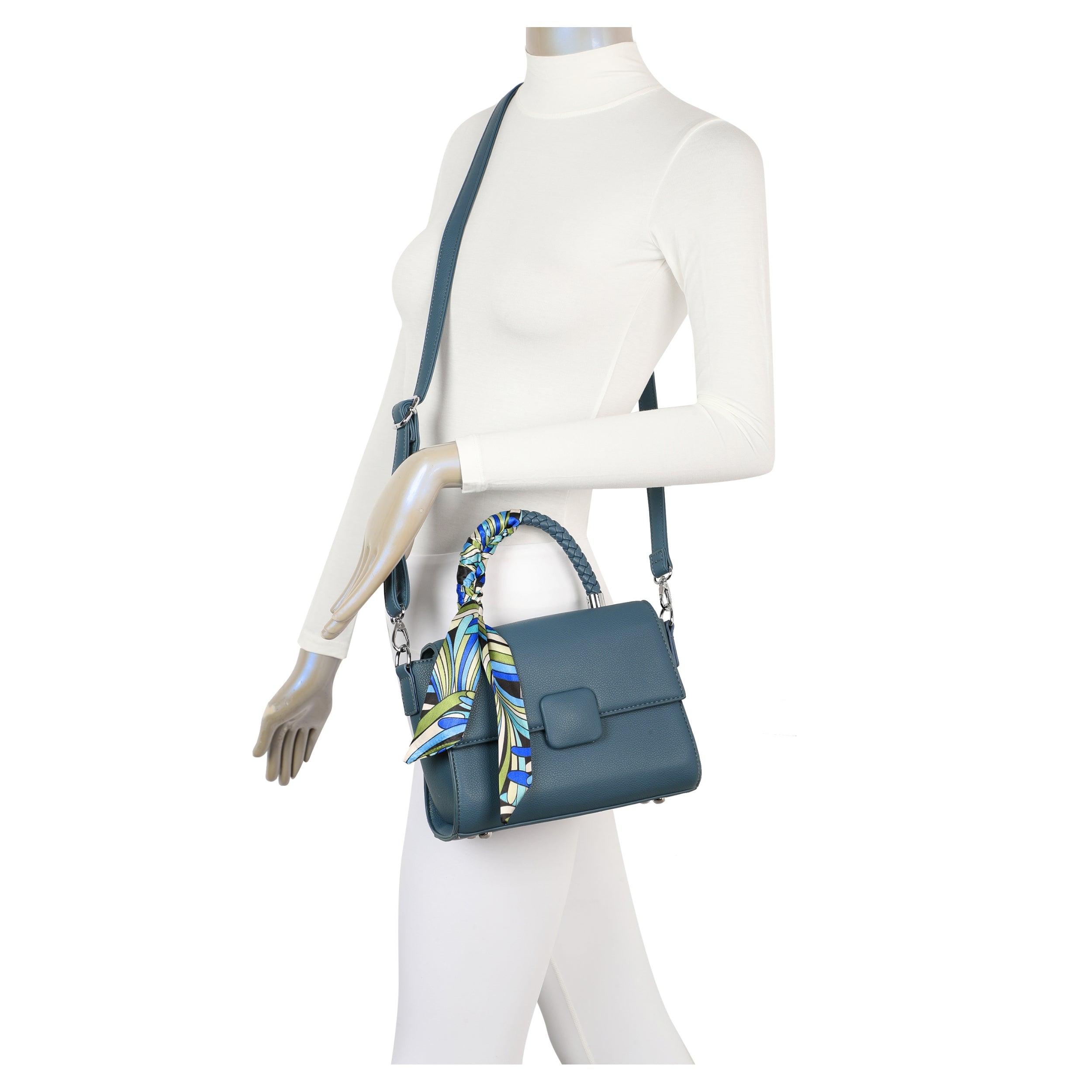 Craze London Medium Grab Bag with Scarf