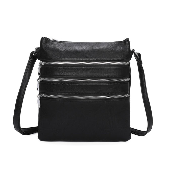 Craze London Messenger bag with 5 Zipped Pockets