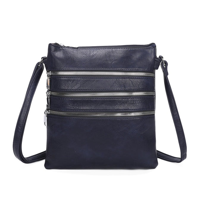 Craze London Messenger bag with 5 Zipped Pockets