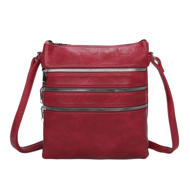 Craze London Messenger bag with 5 Zipped Pockets