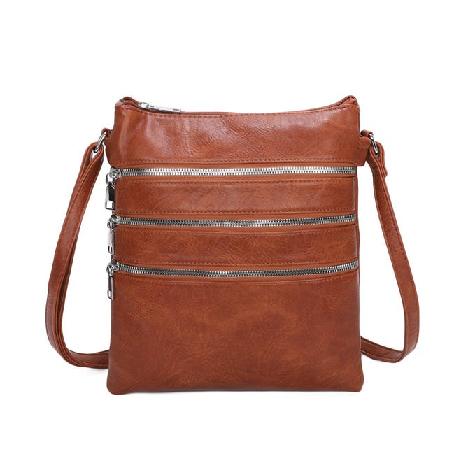 Craze London Messenger bag with 5 Zipped Pockets