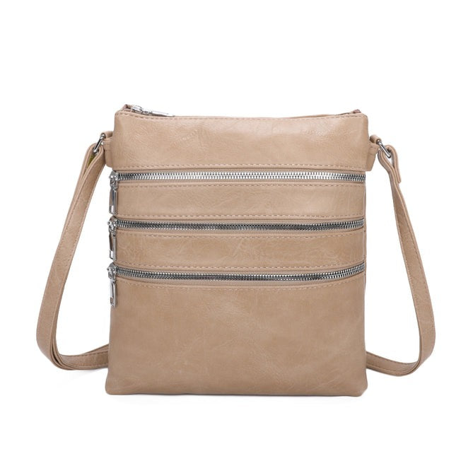 Craze London Messenger bag with 5 Zipped Pockets