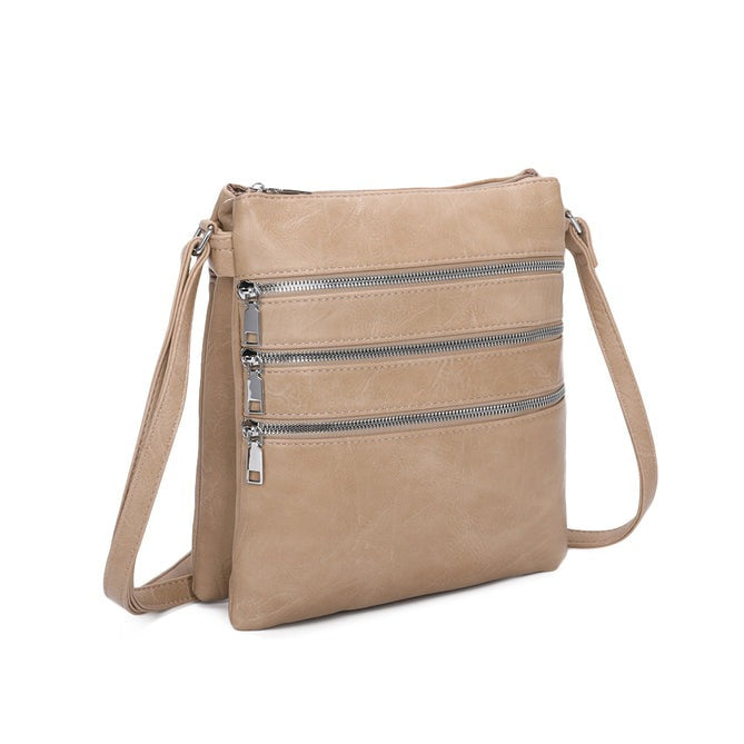 Craze London Messenger bag with 5 Zipped Pockets