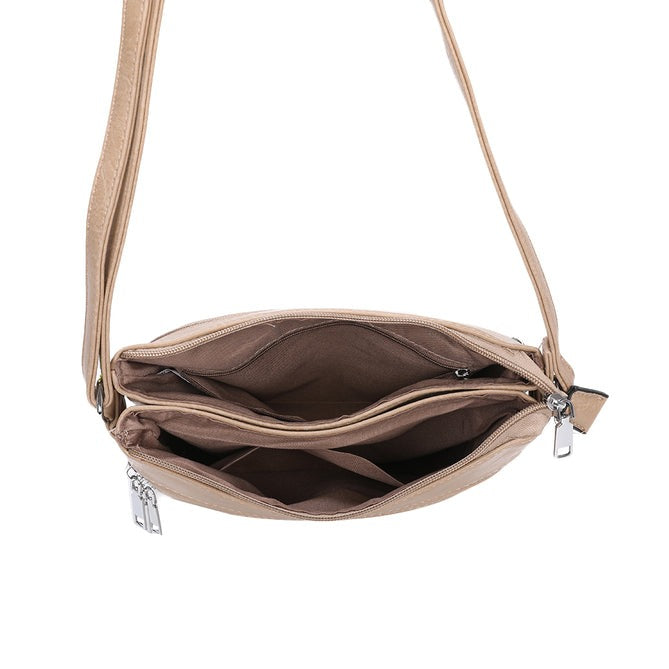 Craze London Messenger bag with 5 Zipped Pockets