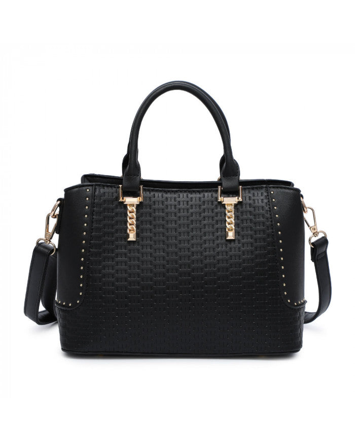 Craze London Mini Tote- Handbag with weave pattern