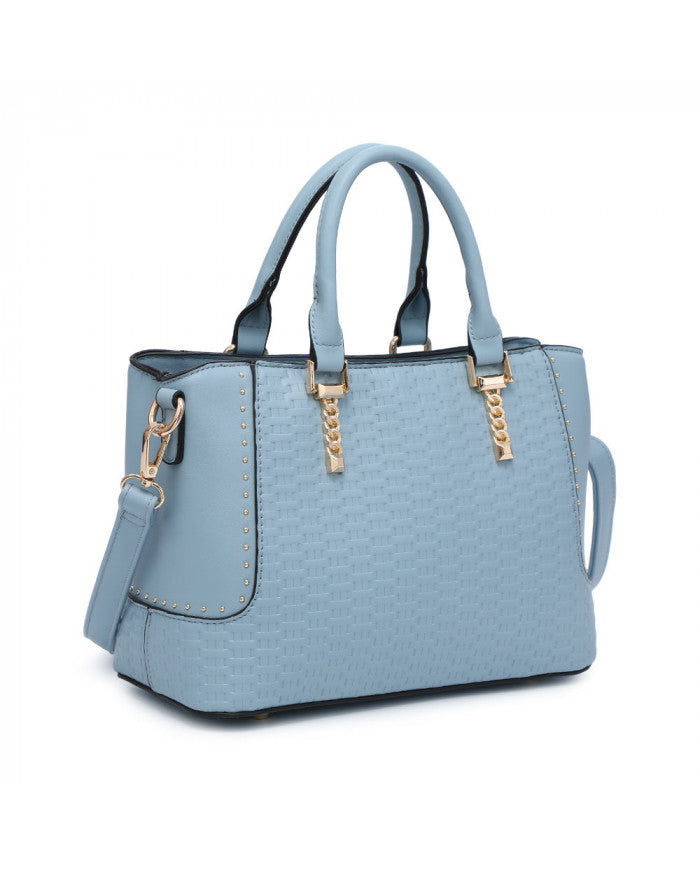 Craze London Mini Tote- Handbag with weave pattern