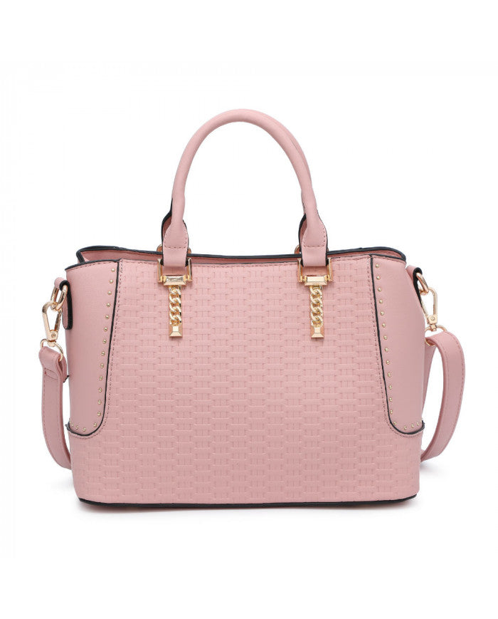 Craze London Mini Tote- Handbag with weave pattern