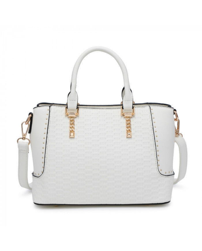 Craze London Mini Tote- Handbag with weave pattern