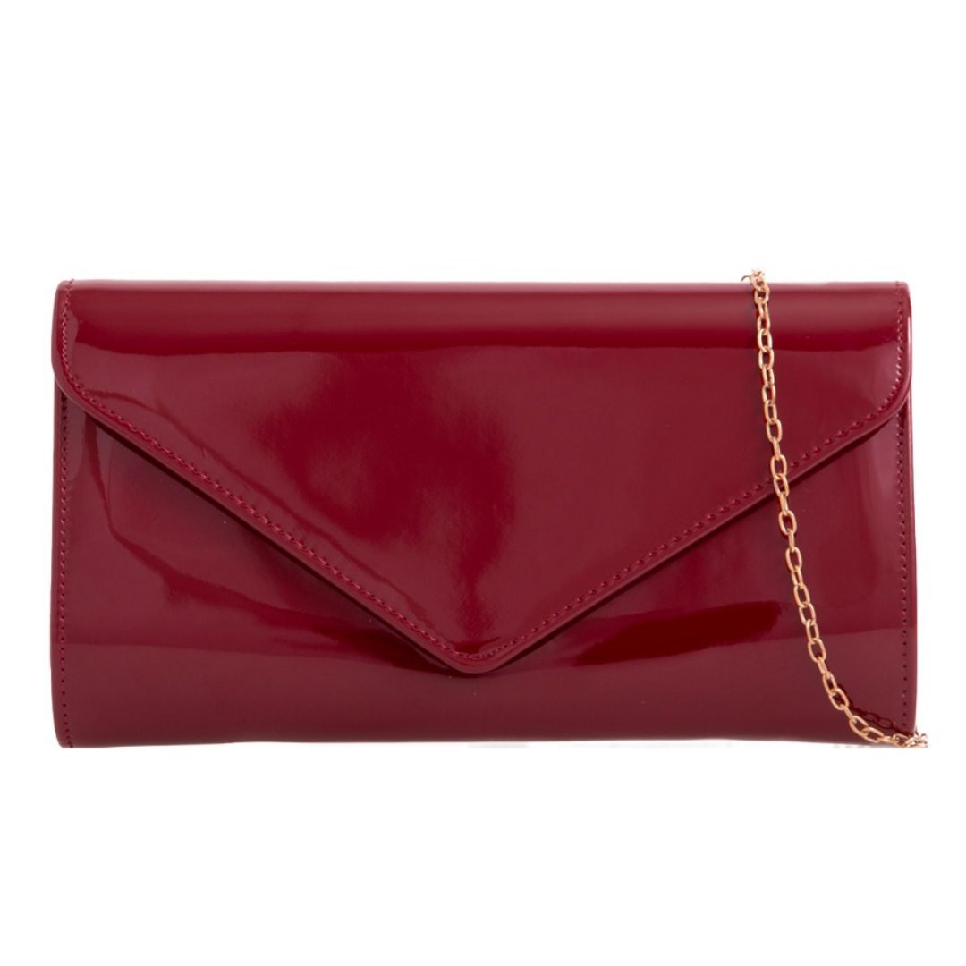 Craze London Patent Clutch Bag