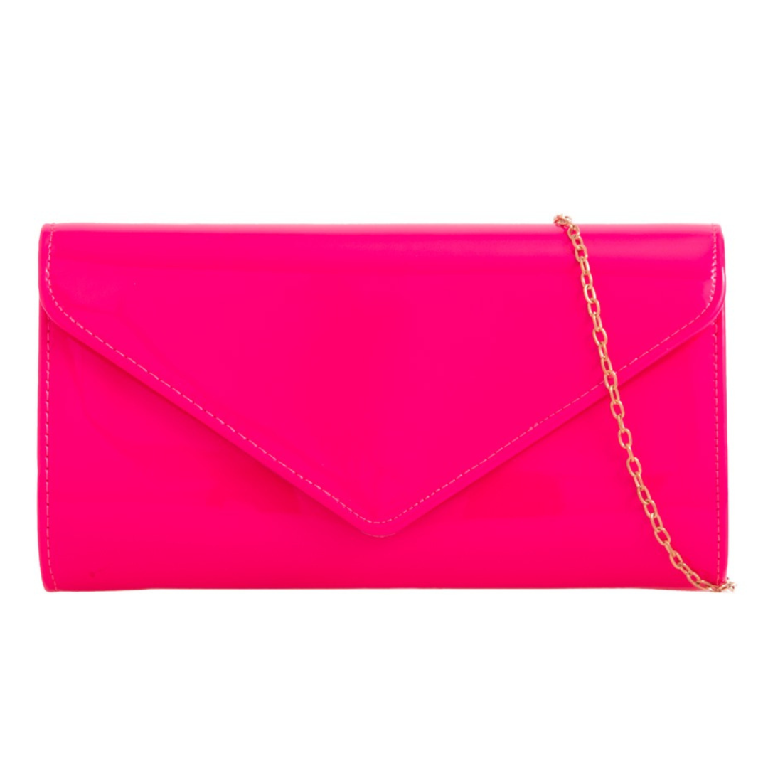 Craze London Patent Clutch Bag