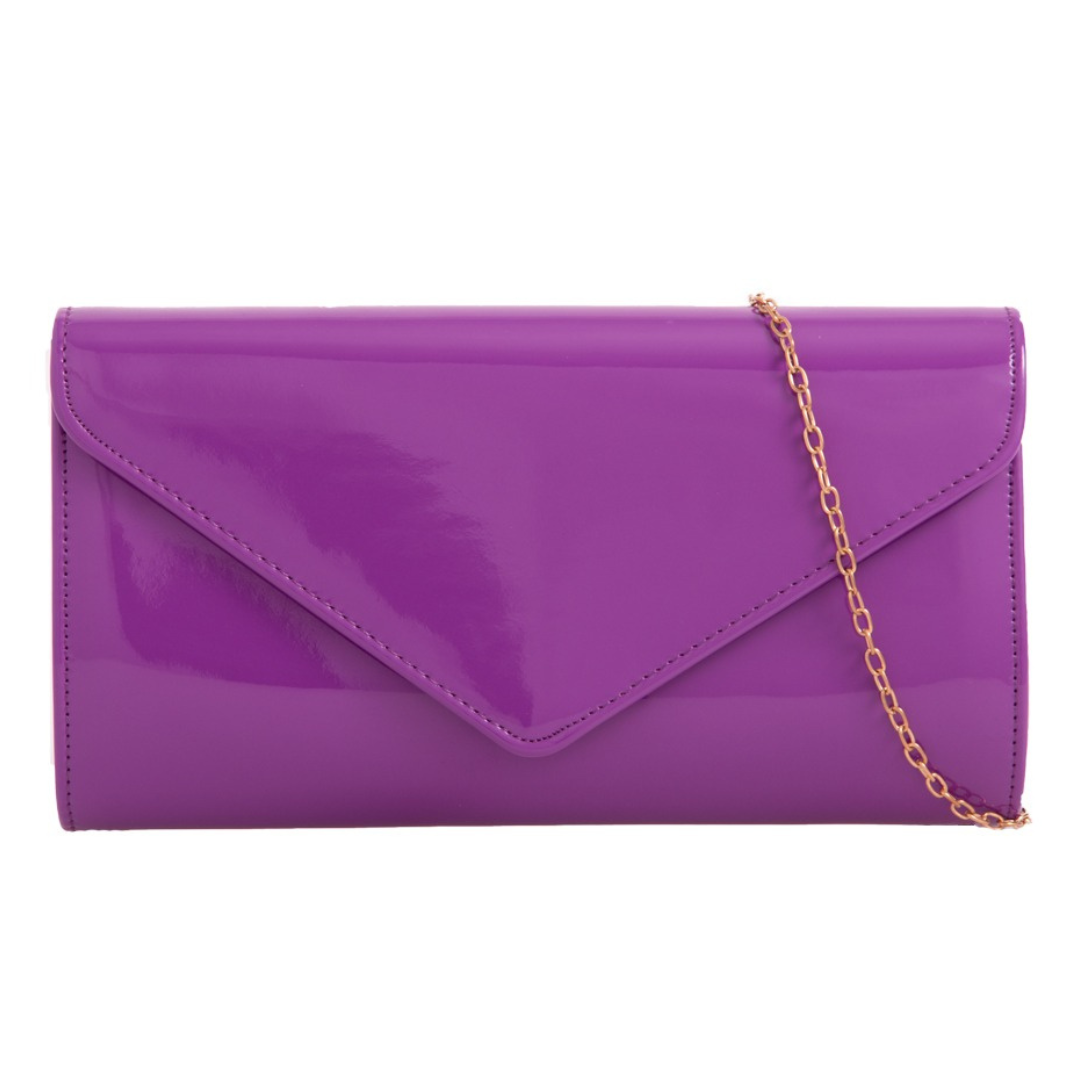 Craze London Patent Clutch Bag