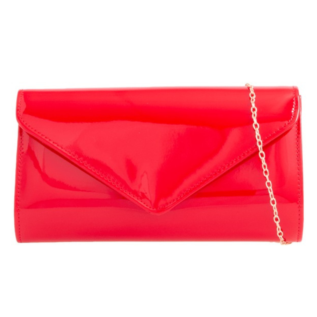 Craze London Patent Clutch Bag