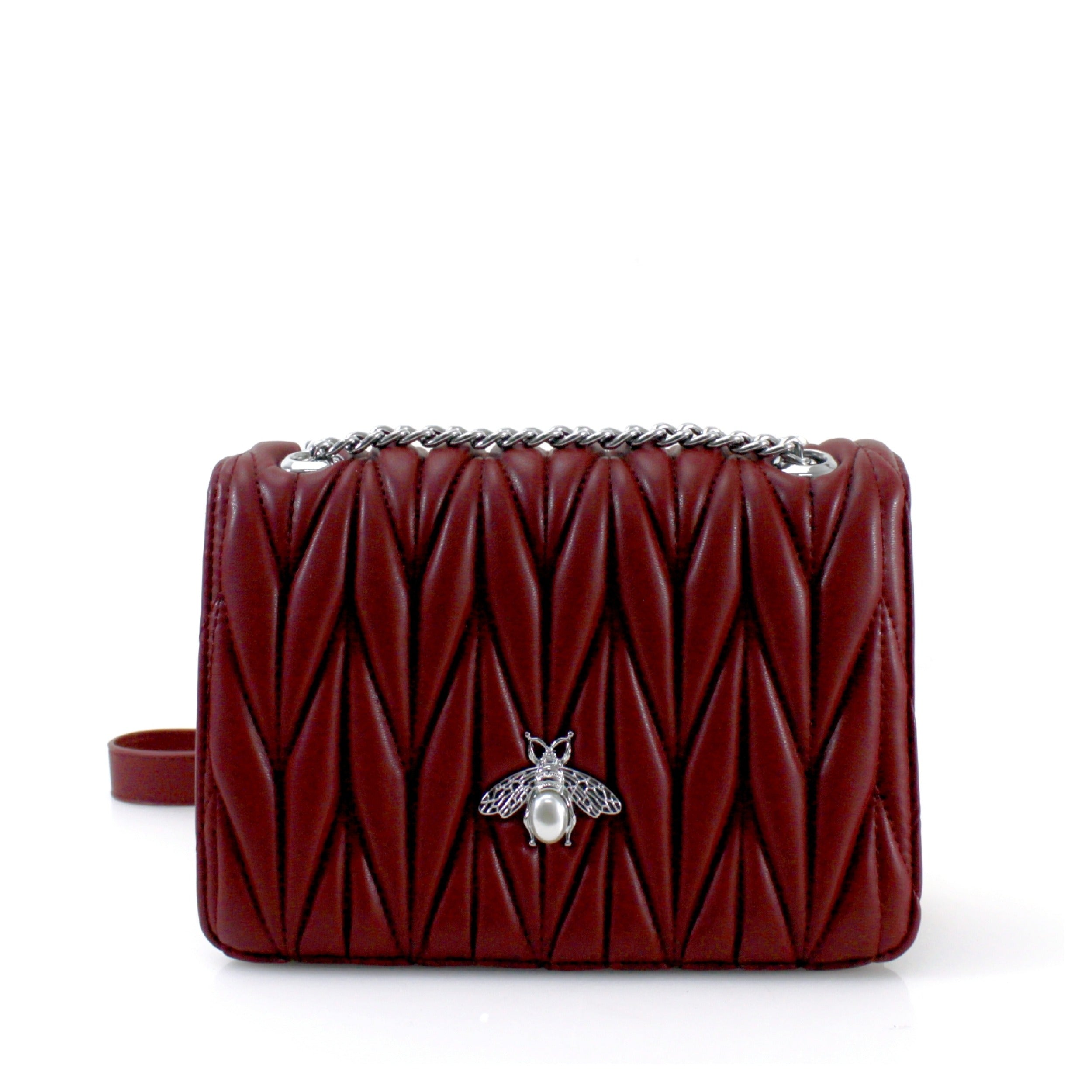 Craze London Quilted Bee Chain Bag