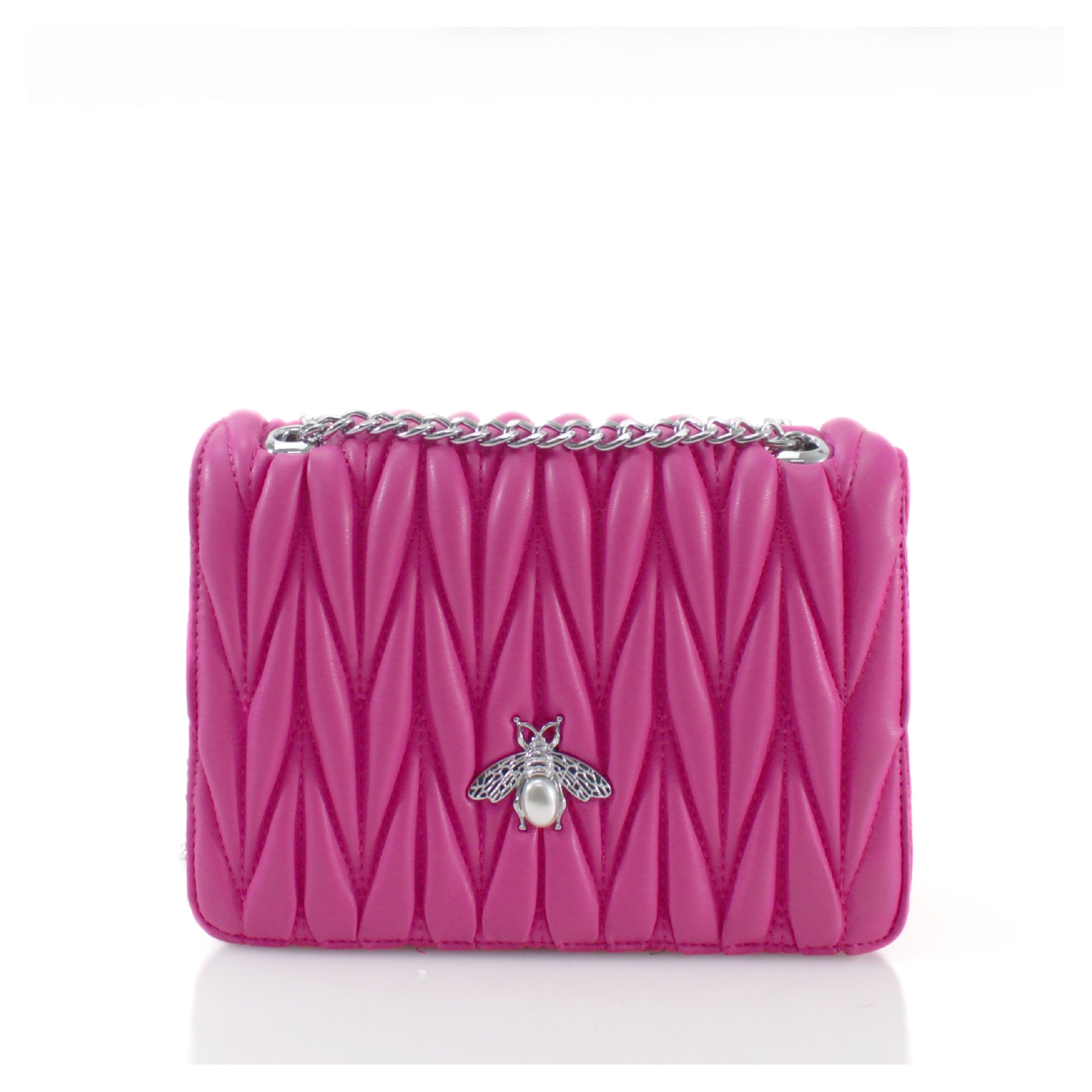 Craze London Quilted Bee Chain Bag