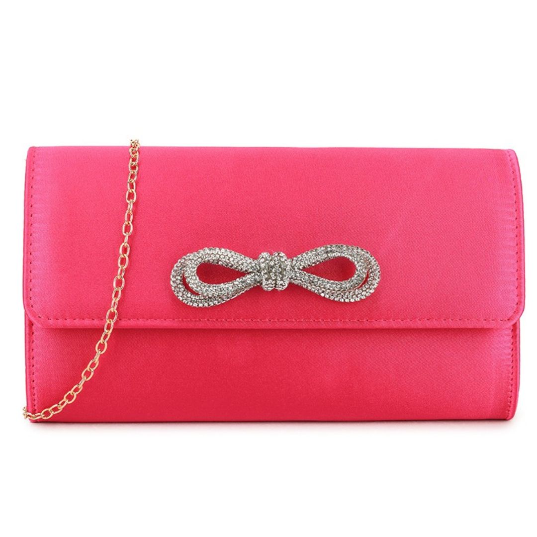 Craze London Satin Clutch Bag