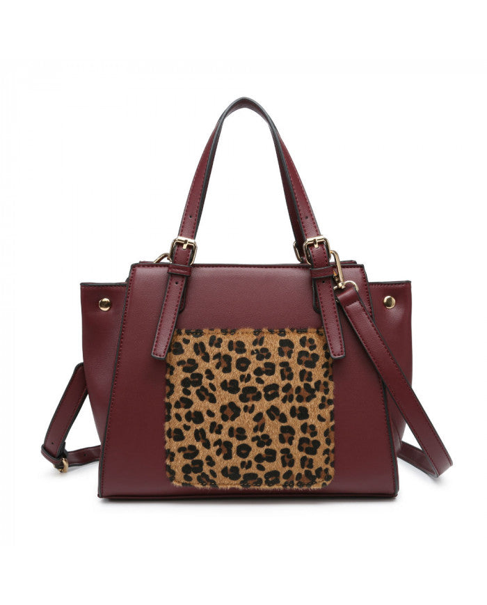 Craze London Small Tote with leopard pattern