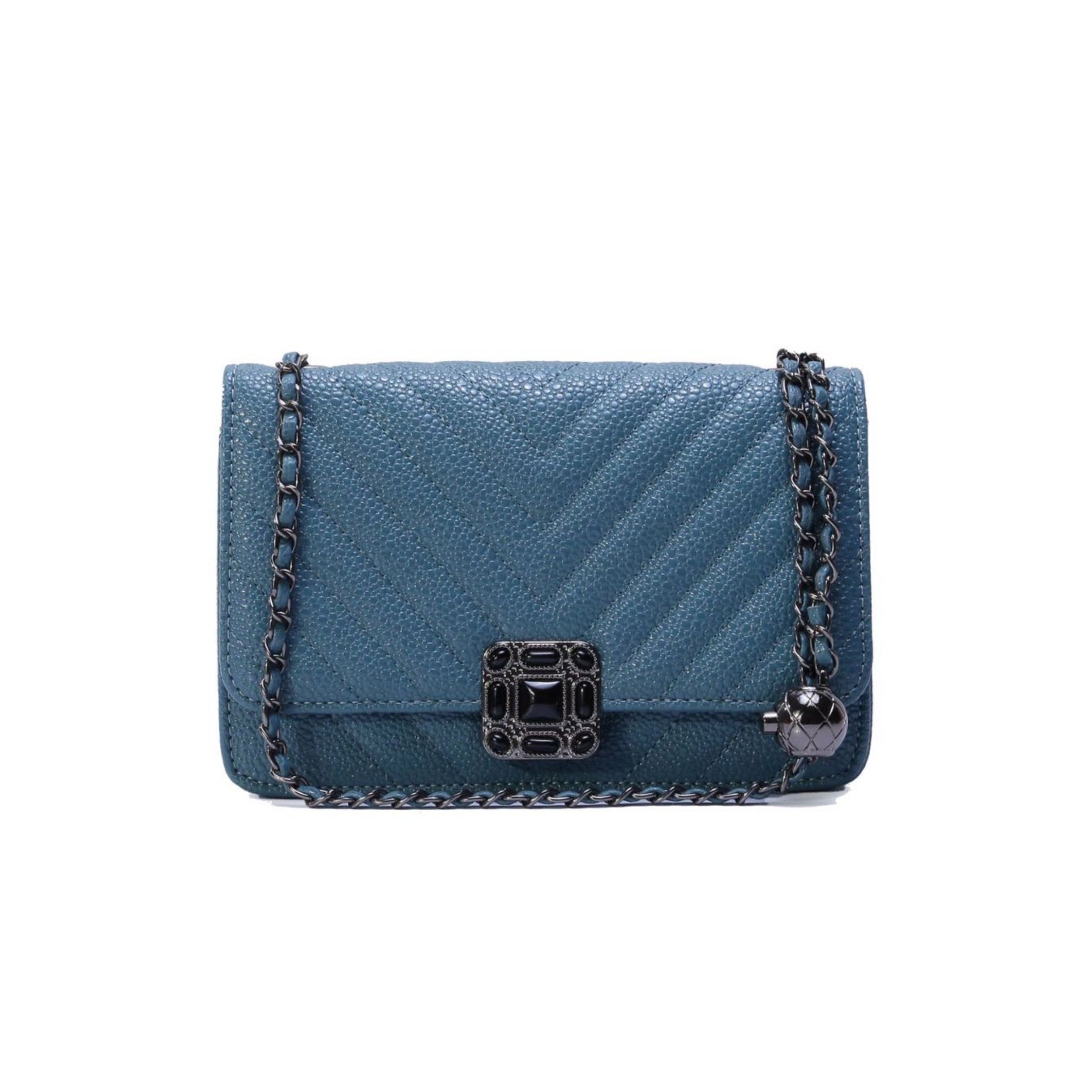 Craze London Soft Quilted Chain Bag