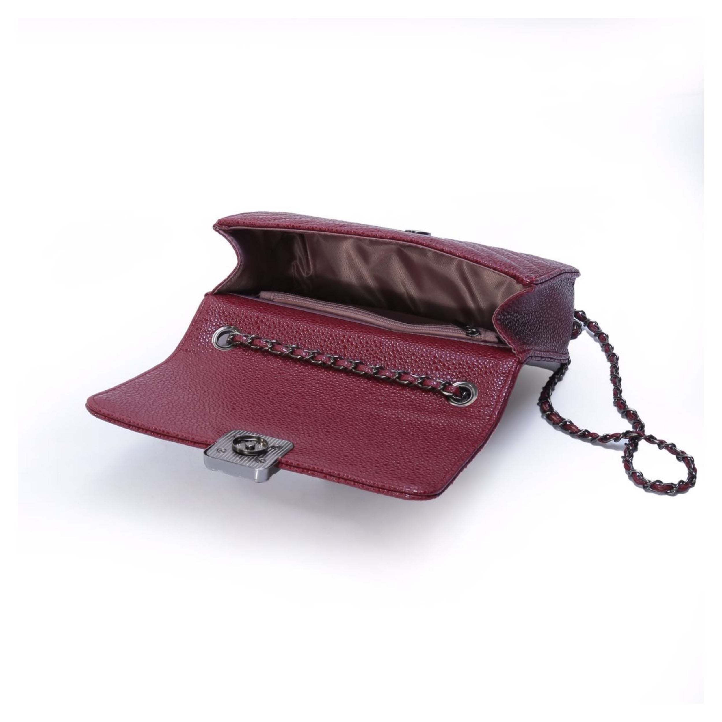 Craze London Soft Quilted Chain Bag