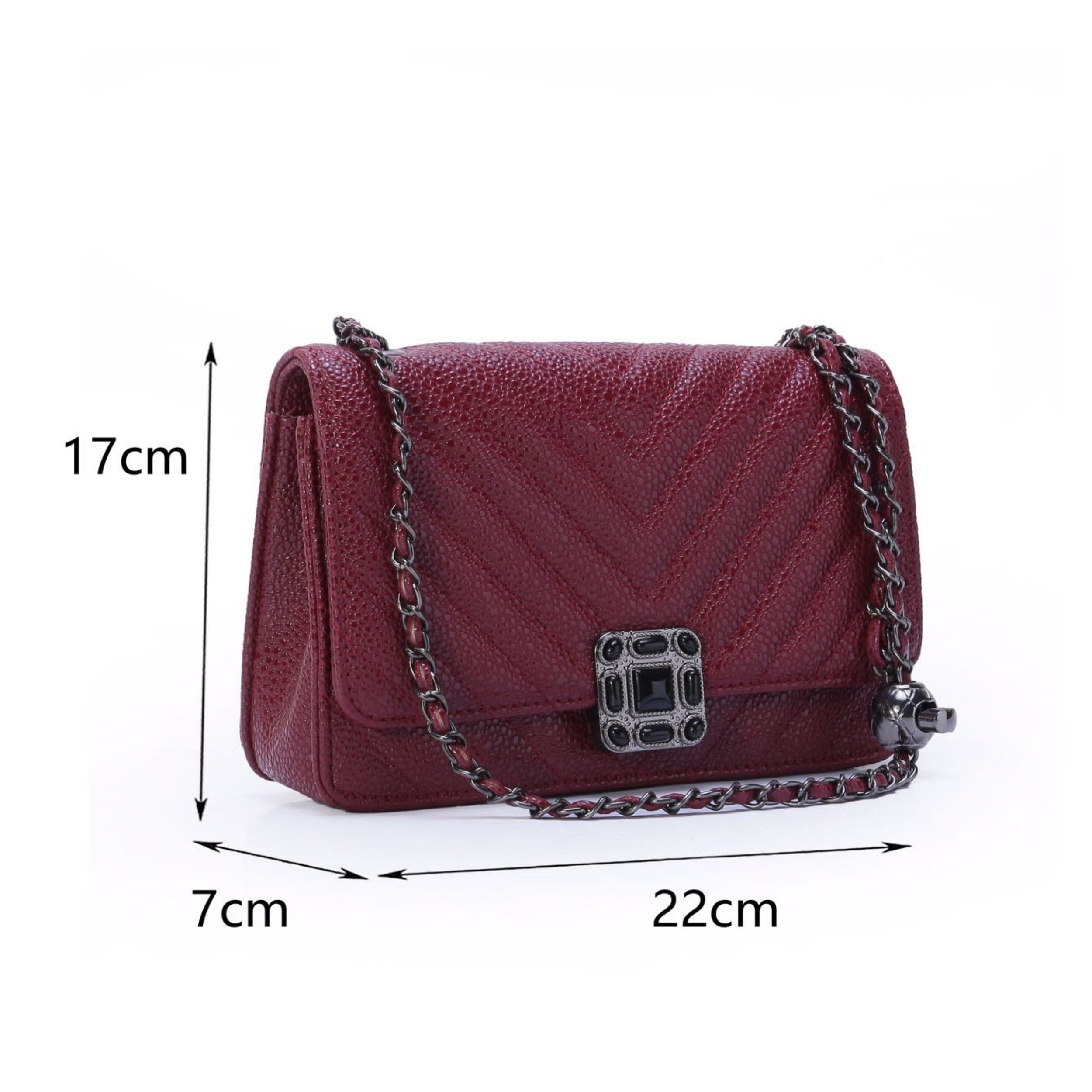 Craze London Soft Quilted Chain Bag