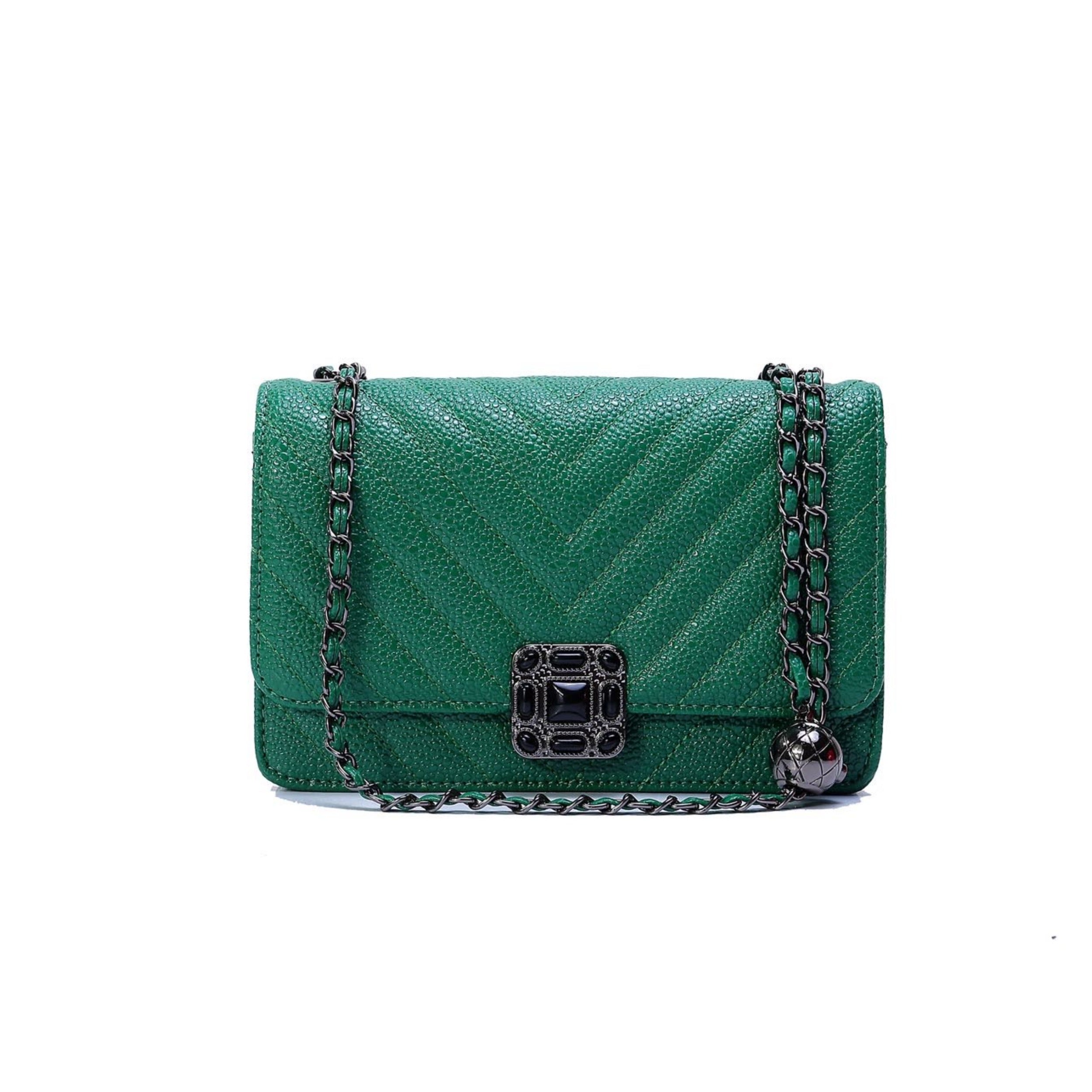 Craze London Soft Quilted Chain Bag