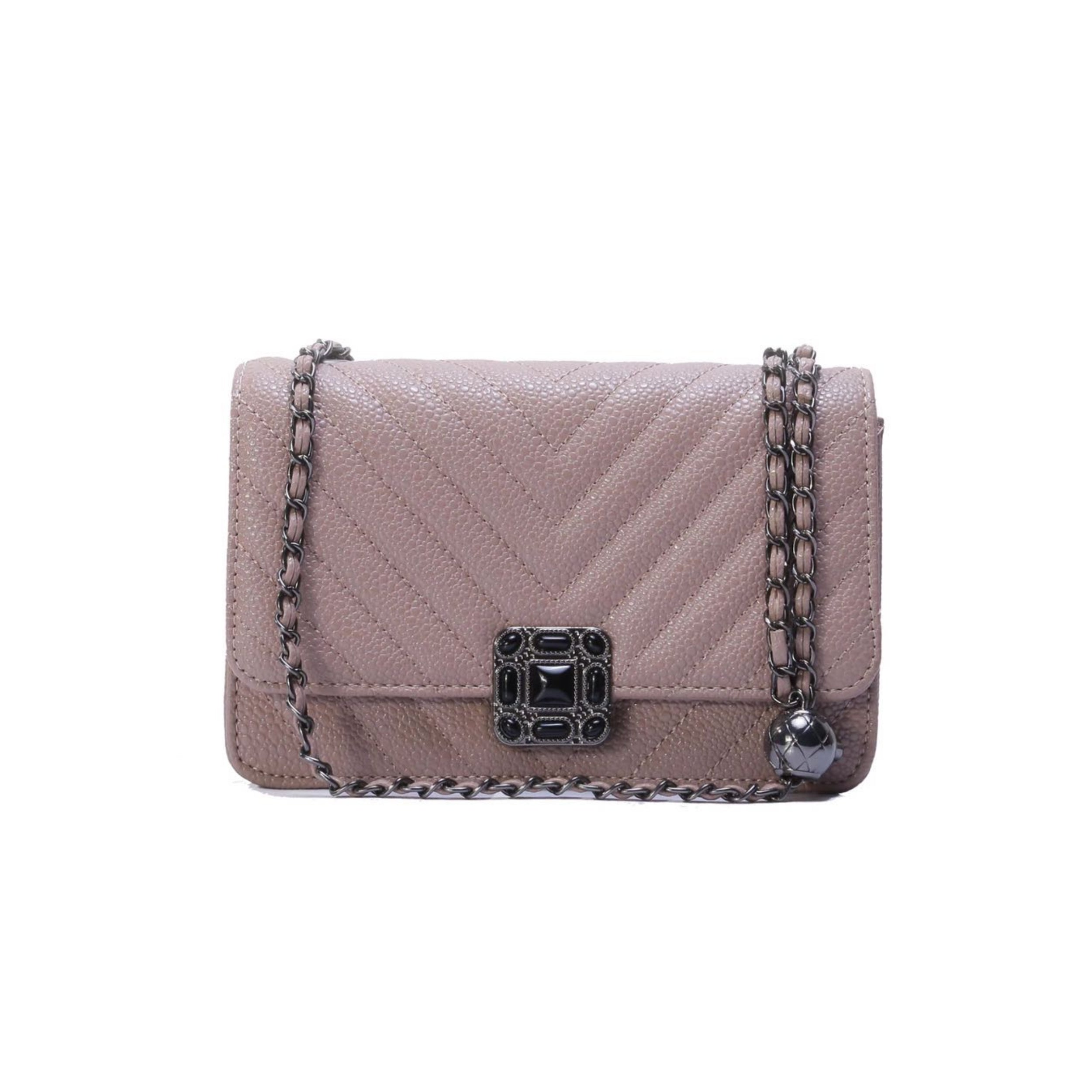 Craze London Soft Quilted Chain Bag