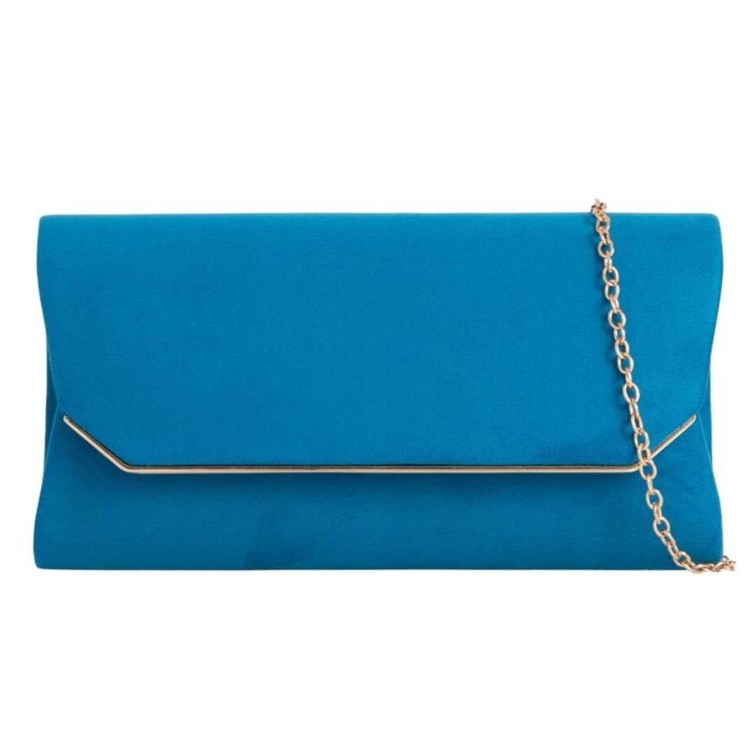 Craze London Suede effect evening clutch bag