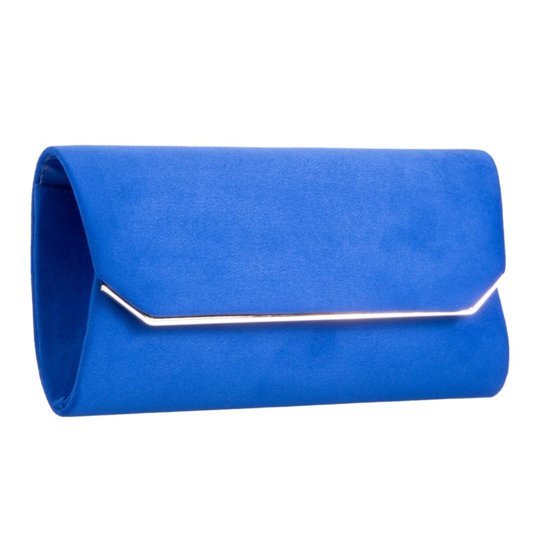 Craze London Suede effect evening clutch bag