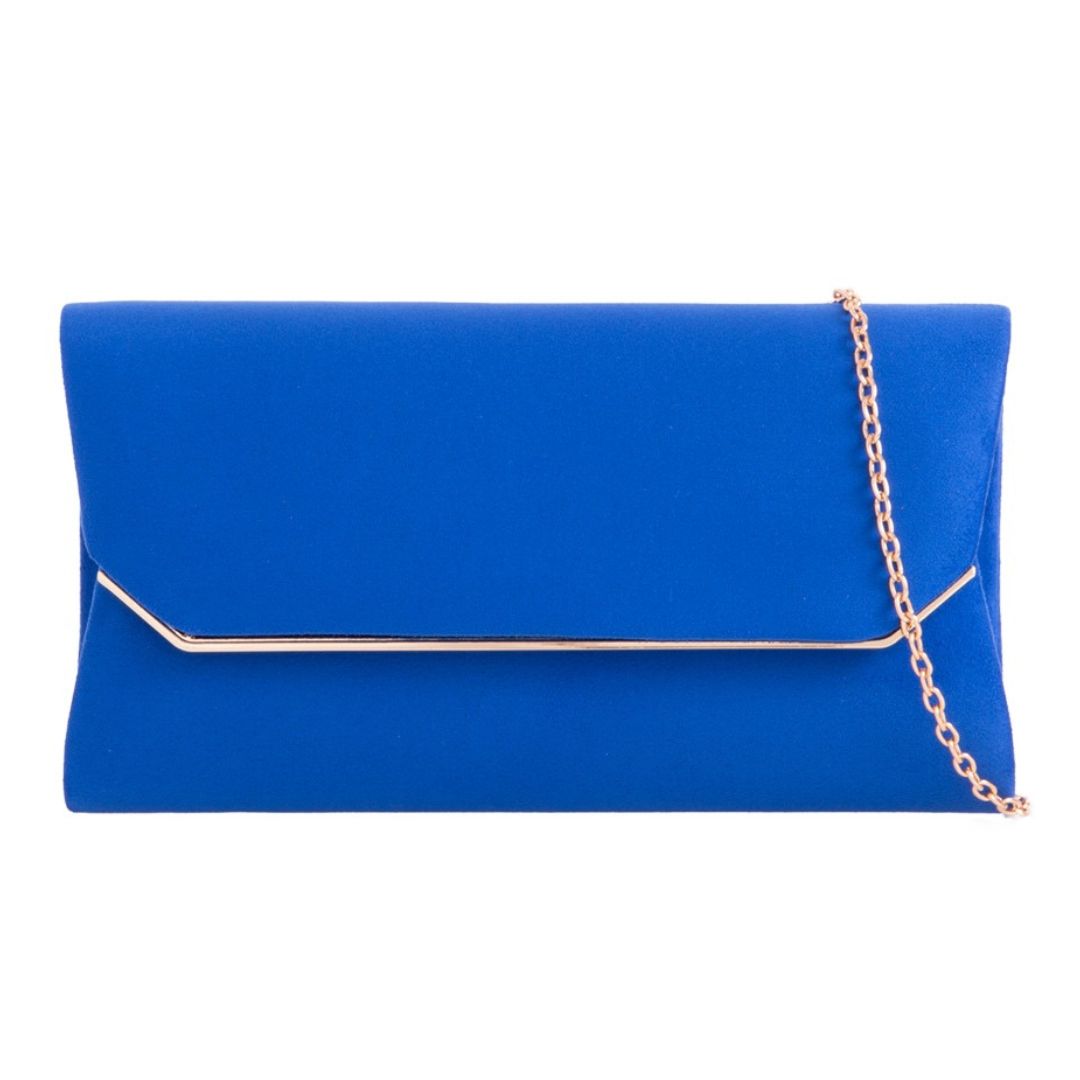 Craze London Suede effect evening clutch bag